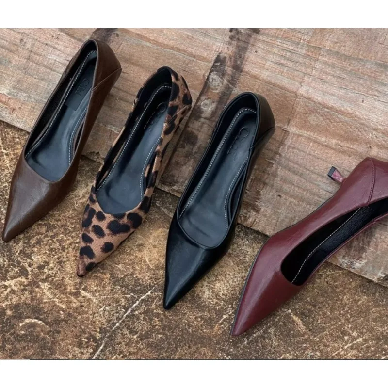 Womens Heels - Escarpins sexy bordeaux et nude pour
