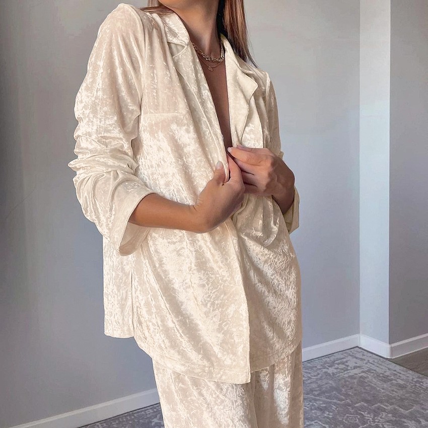 Womens Blazer - Ensemble de pyjama Lounge Pj en