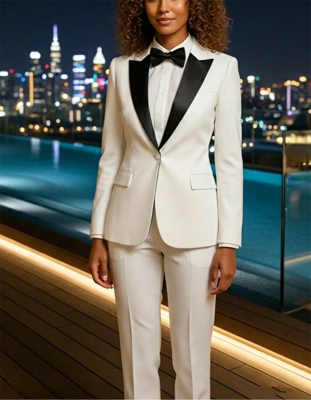 Womens Blazer - Costume 2 pièces pour femmes, costume