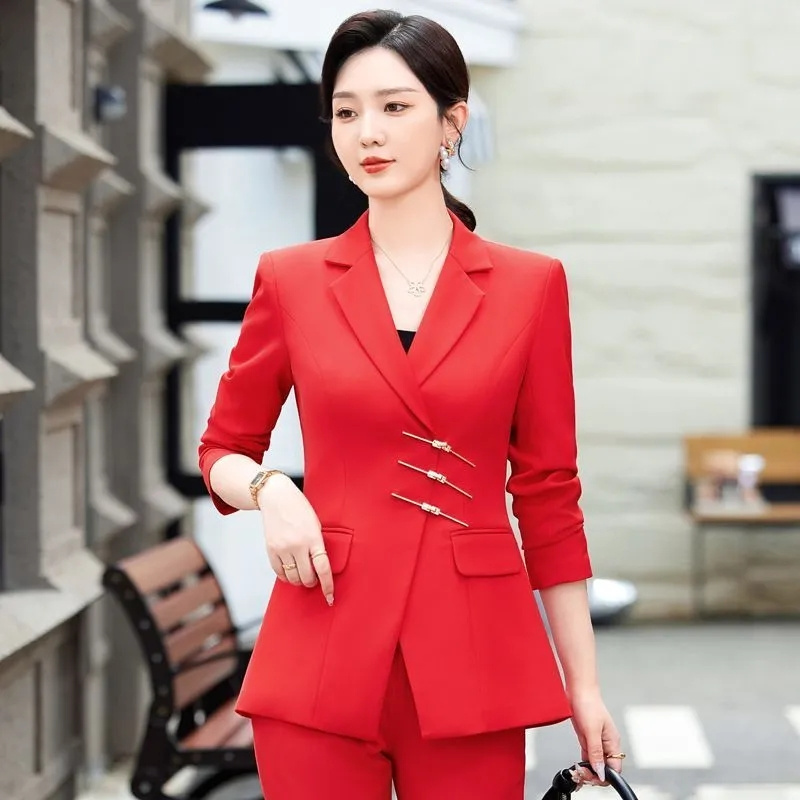 Veste blazer et pantalon imbib - Women'S Red Formal Wear avis et prix