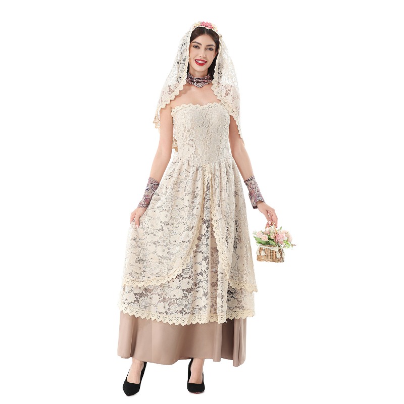 Robe longue vintage en dentell - Wedding Dress avis et prix