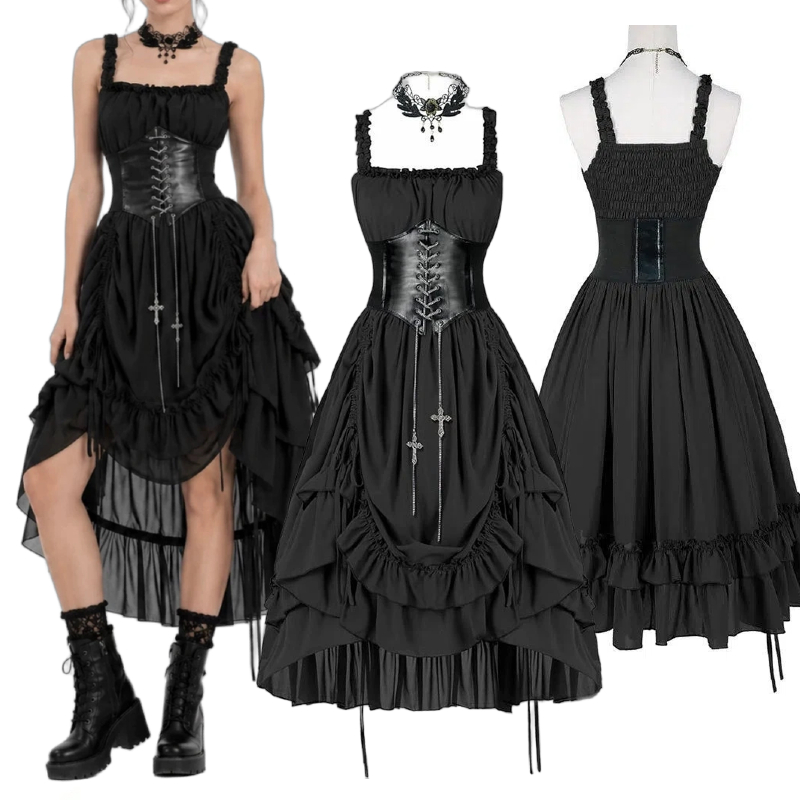 Robe Gothique Femme Corset Nui - Midi Dress avis et prix