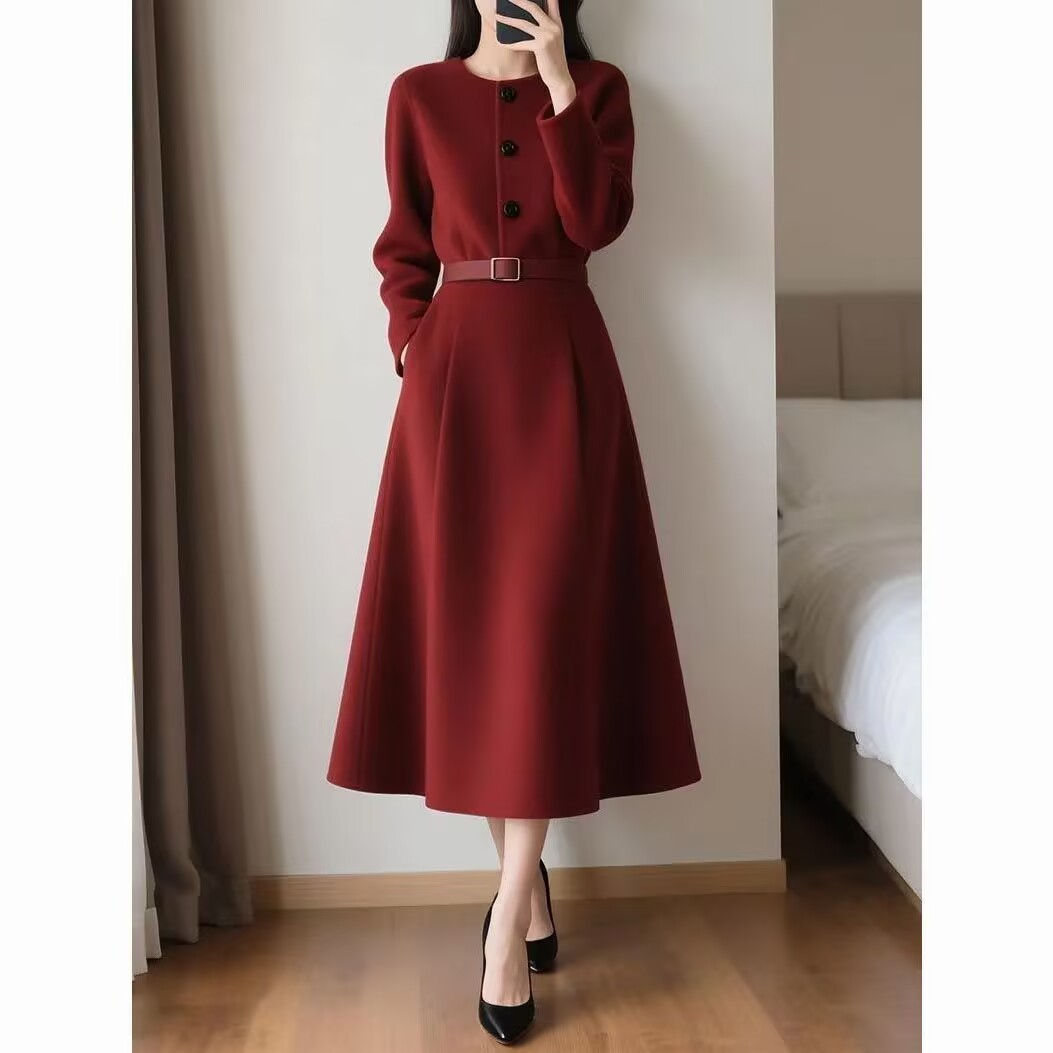 Robe longue à manches longues  - Women'S Red Formal Wear avis et prix